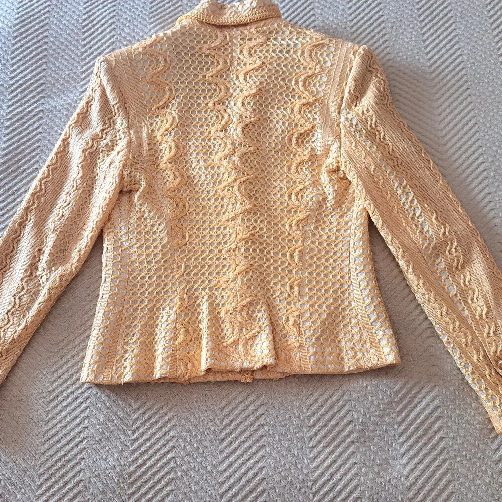 Vintage VERTIGO Rayon Cotton Blend Jacket Mini Skirt Suit Made in France Size M - Picture 11 of 15